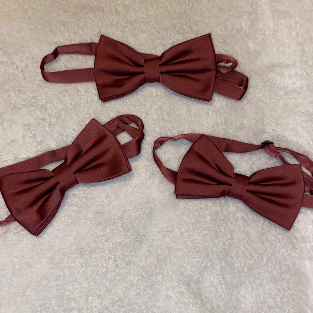 Azazie Rich Burgundy Bow Tie
